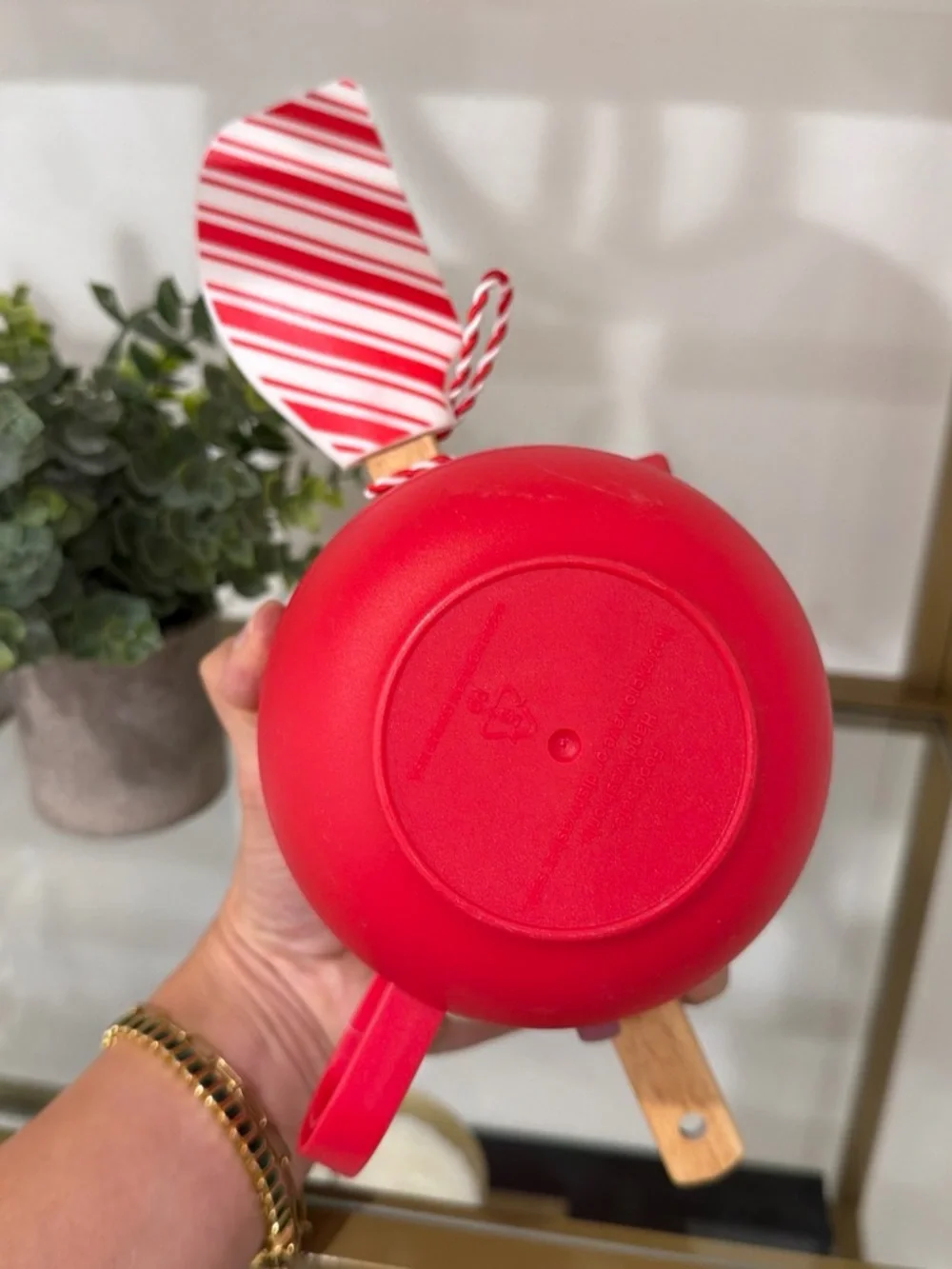 Measuring Cup with Candy Cane Spatula and Cookie Cutter